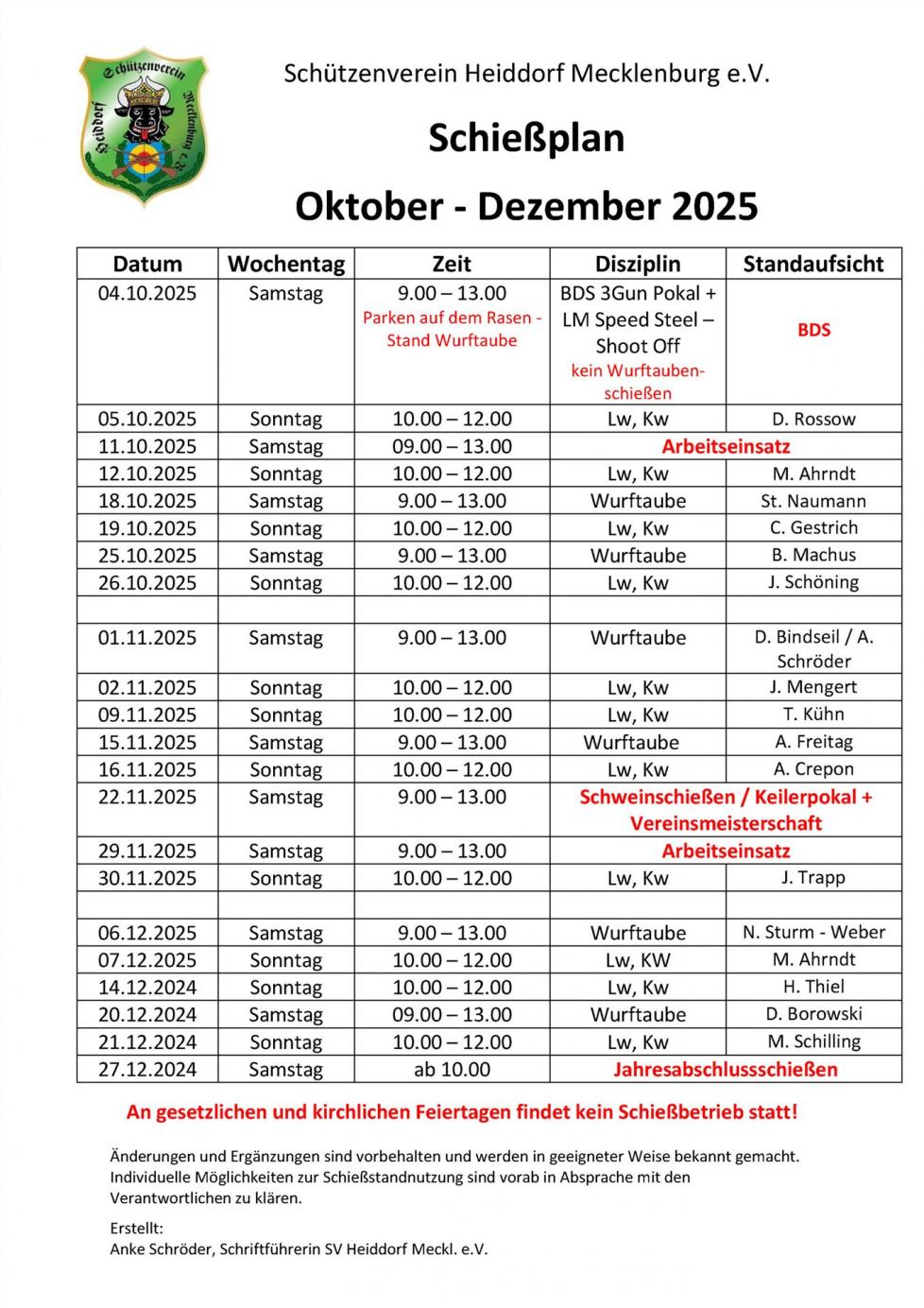 Schießplan_Oktober-Dezember_2025